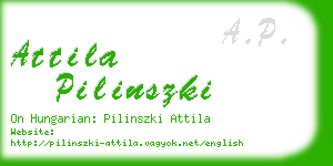 attila pilinszki business card